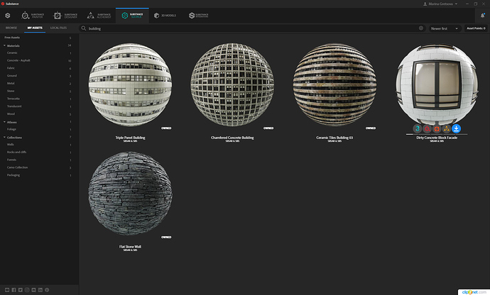 building materials from substance source